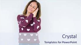  Presentation with hands heart - PPT layouts enhanced with falling hearts - beautiful middle age woman wearing background and a sky blue colored foreground