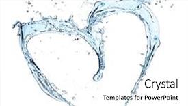  Presentation with symbol - Cool new theme with falling hearts - heart symbol made of water backdrop and a white colored foreground