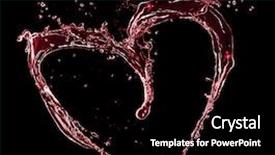  Presentation with symbol - Audience pleasing presentation design consisting of falling hearts - heart symbol made of water backdrop and a black colored foreground