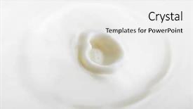  Presentation with milk splash - Cool new PPT theme with falling hearts - image of the splash backdrop and a white colored foreground