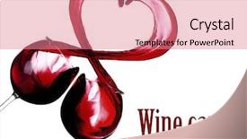  Presentation with shape heart - Slide set having falling hearts - splash of red wine background and a coral colored foreground