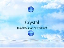 Falling Heaven Blue Background PPT template 3 | CrystalGraphics