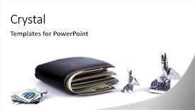  Presentation with black business - Presentation theme featuring falling heaven - business concept dollar currency origami background and a white colored foreground