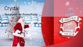  Presentation with heaven - Colorful theme enhanced with falling heaven - composite image of santa pulls backdrop and a light blue colored foreground