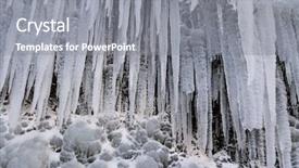  Presentation with fuel cell lots of rechargeable - Audience pleasing PPT theme consisting of falling heaven - lots of icicles near icelandic backdrop and a gray colored foreground