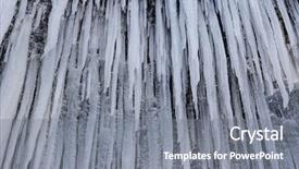  Presentation with waterfall - Colorful theme enhanced with falling heaven - lots of icicles near icelandic backdrop and a gray colored foreground