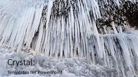  Presentation with waterfall - Colorful presentation theme enhanced with falling heaven - lots of icicles near icelandic backdrop and a light gray colored foreground