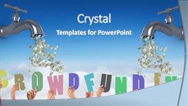  Presentation with falling person - Presentation theme enhanced with falling heaven - person holding green c sign background and a teal colored foreground