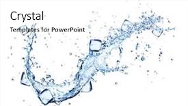  Presentation with ice - Slide deck featuring falling ice cubes in water background and a white colored foreground