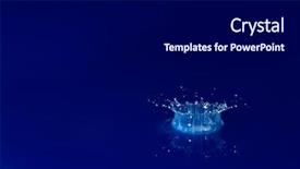  Presentation with water droplets - Presentation design having falling in blue colored water background and a  colored foreground