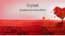  Presentation with falling leaves - Cool new presentation theme with falling leaves love background backdrop and a lemonade colored foreground