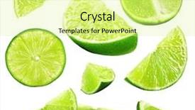  Presentation with lime - PPT theme consisting of falling limes isolated on white background and a blonde colored foreground