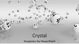  Presentation with lottery - Amazing slide deck having falling lottery balls against grey backdrop and a light gray colored foreground
