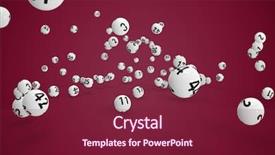  Presentation with lottery - Beautiful presentation featuring falling lottery balls against pink backdrop and a violet colored foreground