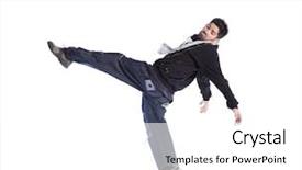  Presentation with hip hop - Audience pleasing presentation consisting of falling man - hip hop dancer showing some backdrop and a  colored foreground