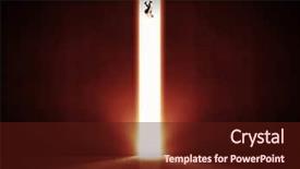  Presentation with sky diving man falling - Slides enhanced with falling man and 3d gate background and a  colored foreground