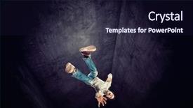  Presentation with vertical - PPT layouts with falling man and vertical tunnel background and a wine colored foreground