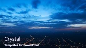  Presentation with night - Slides having falling-night-over-siria-arad background and a navy blue colored foreground