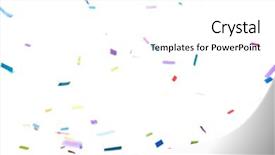  Presentation with holidays - Slide set featuring falling objects - party decoration and holidays concept background and a white colored foreground