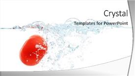  Presentation with water splash - Beautiful slides featuring falling or dipping in water backdrop and a white colored foreground