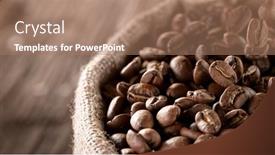  Presentation with coffee beans - Slide set enhanced with falling-roasted-coffee-beans background and a coral colored foreground