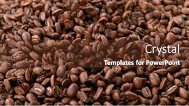  Presentation with coffee beans - Presentation design consisting of falling-roasted-coffee-beans background and a tawny brown colored foreground