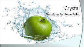  Presentation with under water - Beautiful PPT theme featuring falling roses - green apple under water backdrop and a white colored foreground