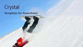  Presentation with snowboard - Beautiful slide set featuring education concept computer keyboard with head with light bulb icon and word training selected focus on enter button 3d render backdrop and a tawny brown colored foreground