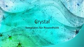  Presentation with abstract wave - Audience pleasing presentation theme consisting of falling stars - abstract wave background backdrop and a cyan colored foreground