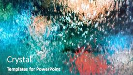  Presentation with wall falling - Amazing theme having falling-water-on-glass-wall backdrop and a teal colored foreground