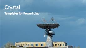  Presentation with central asia - Beautiful PPT theme featuring fallout - abandoned soviet military base backdrop and a teal colored foreground