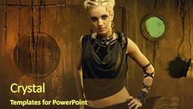  Presentation with esami medie girl power - Slide deck enhanced with fallout - blond girl in a bunker background and a tawny brown colored foreground