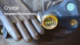  Presentation with gas - Theme featuring fallout - gas mask background and a gray colored foreground