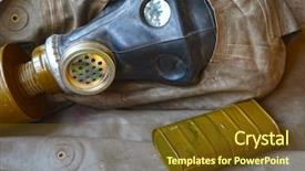  Presentation with gas - Slides featuring fallout - gas mask background and a tawny brown colored foreground