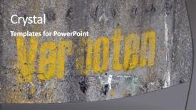  Presentation with forbidden - Slides having fallout - word verboten german - forbidden background and a gray colored foreground