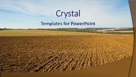  Presentation with track field - Colorful theme enhanced with fallow field is in autumn backdrop and a sky blue colored foreground