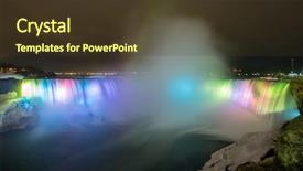  Presentation with illumination - Presentation theme having falls at night ontario canada background and a tawny brown colored foreground