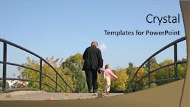  Presentation with christian baby shower - Audience pleasing presentation design consisting of falls elderly - behind grandmother and baby backdrop and a light blue colored foreground