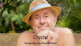  Presentation with old man and his music - Slides having falls elderly - older man relaxing in garden background and a  colored foreground