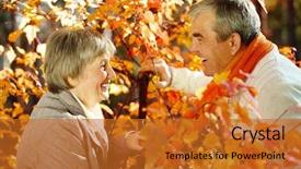  Presentation with aged - Beautiful PPT layouts featuring falls elderly - photo of amorous aged man backdrop and a gold colored foreground