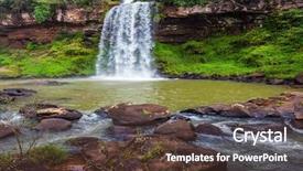  Presentation with rain water falling - Cool new theme with falls from the basalt ledge backdrop and a  colored foreground