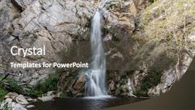  Presentation with blood flow vessel flowing - Slide set with falls in the san gabriel background and a  colored foreground