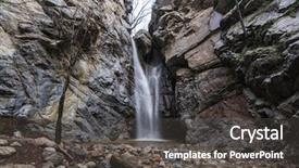  Presentation with angel - Presentation theme enhanced with falls in the san gabriel background and a dark gray colored foreground