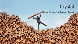  Presentation with business man climbs up to the top of 3d success stairs steps - Audience pleasing slides consisting of falls index - balancing business man on top backdrop and a light blue colored foreground