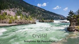  Presentation with falls - Audience pleasing PPT layouts consisting of falls-on-the-kootenai-river backdrop and a mint green colored foreground