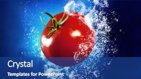  Presentation with ocean clear water deep blue - Amazing PPT theme having falls under clear blue water backdrop and a  colored foreground