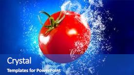  Presentation with falls - Audience pleasing theme consisting of falls under clear blue water backdrop and a  colored foreground