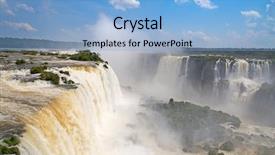  Presentation with border - Presentation theme with fallson the border between argentina background and a light blue colored foreground