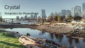  Presentation with vancouver - Amazing slide set having false creek in sunset vancouver backdrop and a light blue colored foreground