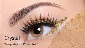  Presentation with golden yellow - Cool new theme with false eyelashes and yellow golden backdrop and a coral colored foreground